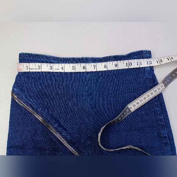 RTA Denim Zipper Sz S Mini Skirt - Picture 13 of 16